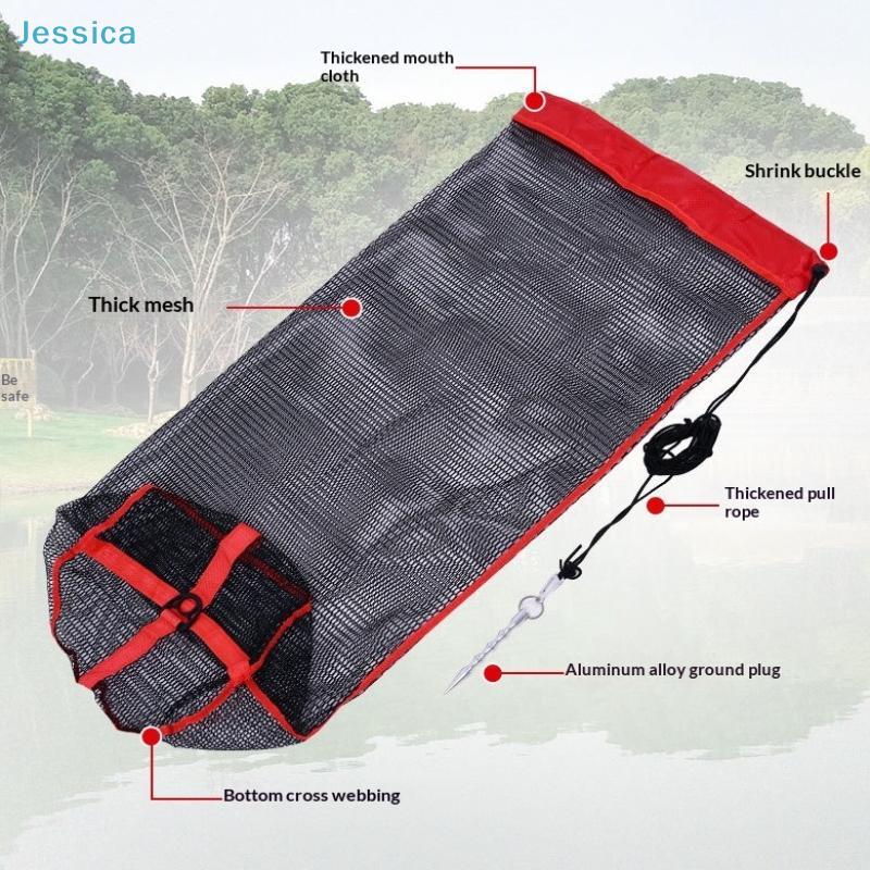 Fishing Catch Bag - Breathable Mesh Net With Adjustable Rope For Anglers