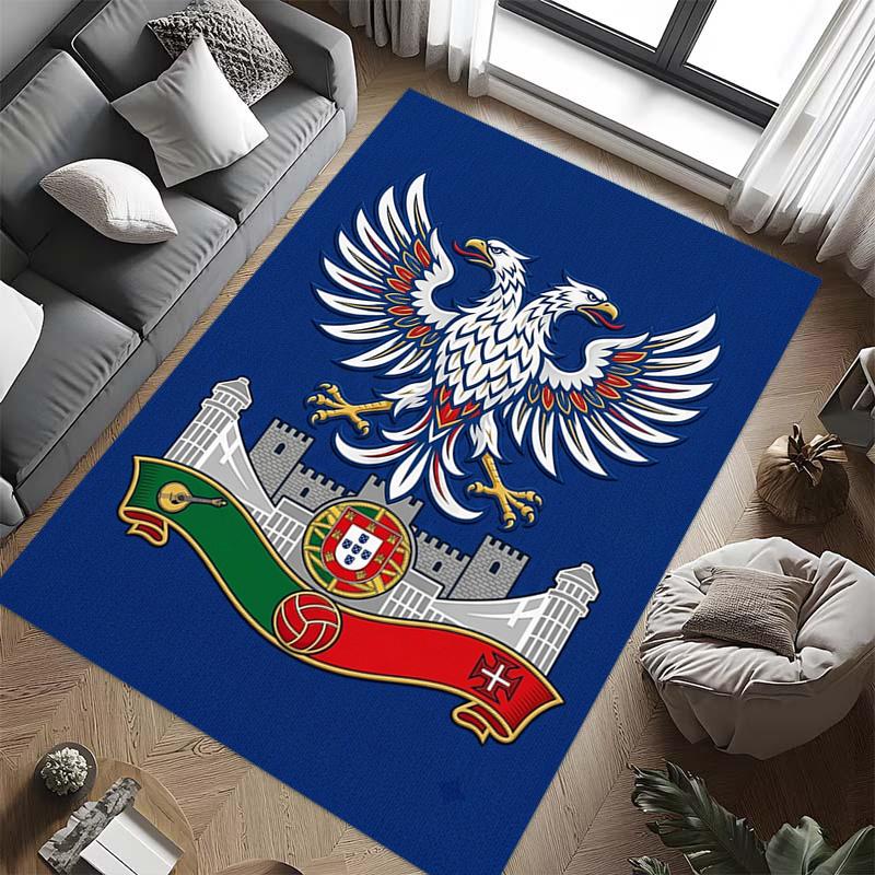 Portuguese Heritage Emblem carpet printing Living room and bedroom mats Dormitory decoration Doormat Christmas gifts