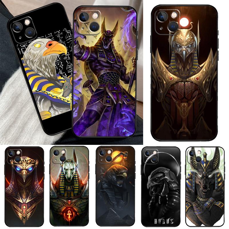 

Чехол «Египетский Бог Гор и Анубис» для iPhone 13 12 Mini 11 14 Pro Max 6S 8 7 Plus SE 2022 2020 X XS Max XR задняя крышка