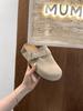 Inner height increase single shoe bag head half slippers women's shoes outer wear 2025 summer vacation style retro Roman woven sandals