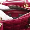 Dior Lady Dior Medium Handbag Canage Pink Lambskin Women Used