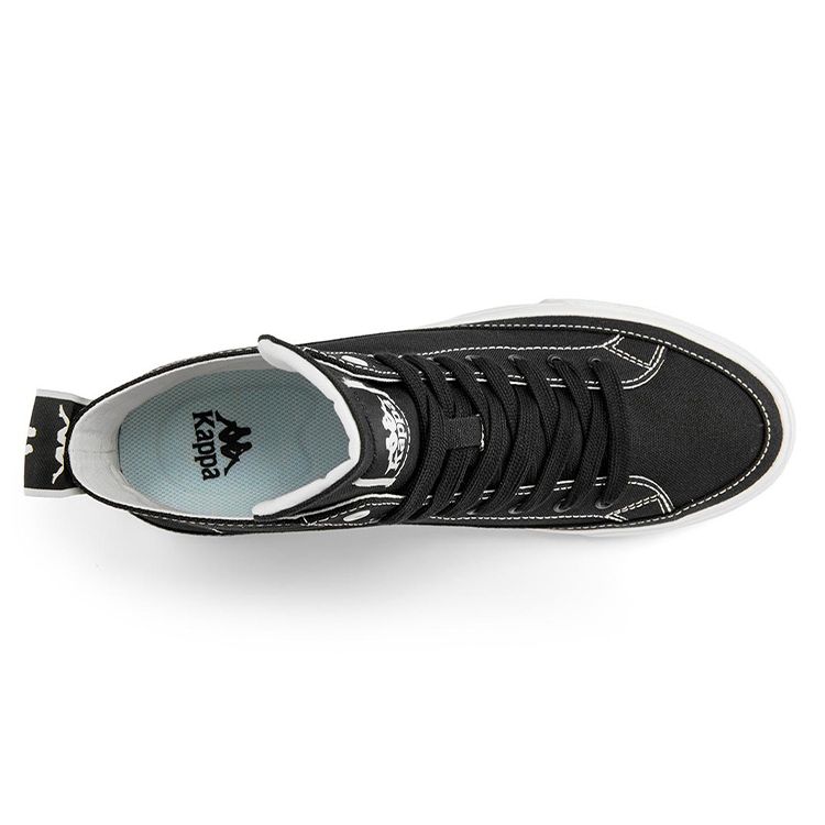Kappa Canvas Slip Resistant Durable Mid Top Skate Shoes Unisex Skate Shoes Black K0AY5CC21V-990