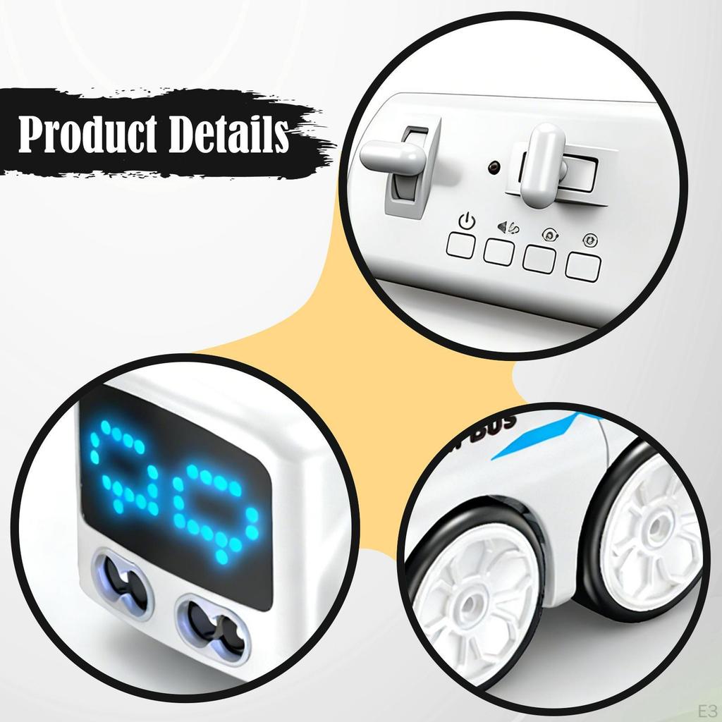 Mini Remote-controlled Bus, Inductive Educational Toy with Gesture Tracking for Children.