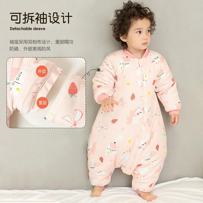 Cotton Sleeping Bag Toddlers With Leg Separation Anti-Kick Design Warm Winter Baby Sleepwear