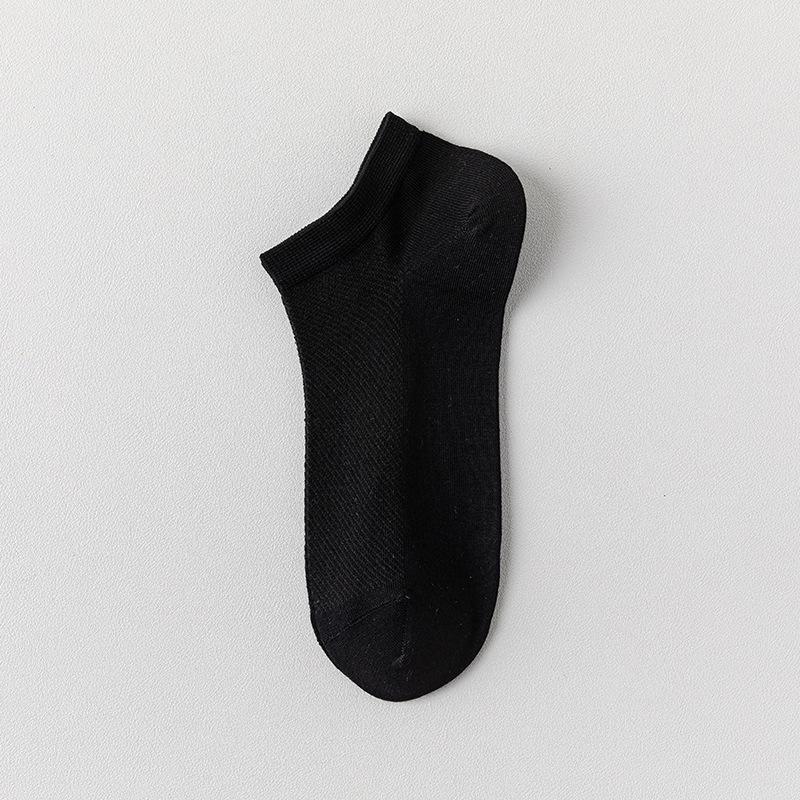 Female Spring and Summer Thin Simple Breathable Leisure Pure Color Boneless Mesh Socks
