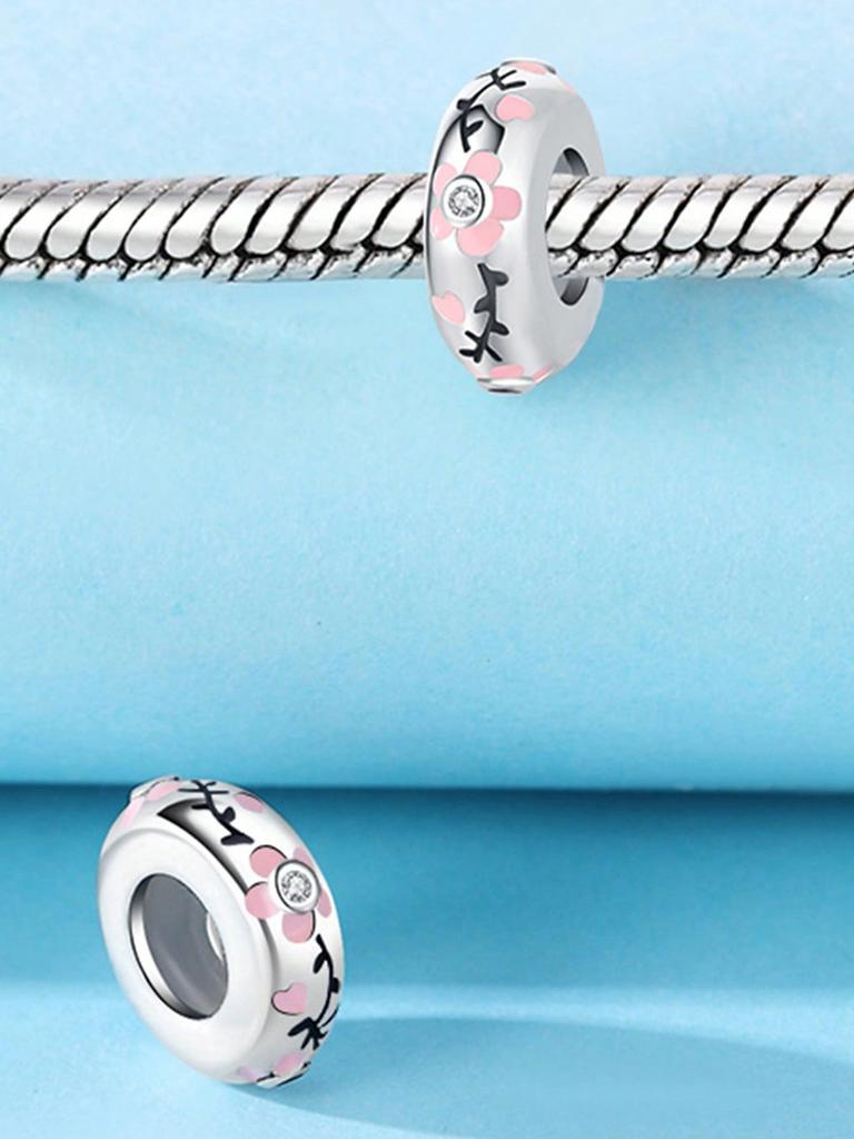 Charms Plata Gemstoneflower Clips And Spacersbeads Copper Plated Fit Copperoriginal Bracelet For Jewelry Making Diy Charm