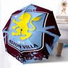 Printed Aston Villa FC logo Folding Umbrella,Outdoor,Leisure,And Travel Umbrella,Durable Umbrella Fabric,Birthday And Holiday Gift