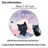 Anti Slip 1pc Mouse Pad Game Console Pad Computer Laptop Pad Keyboard Mouse Pad Office Pad Desk Accessories Black Cat Starry
