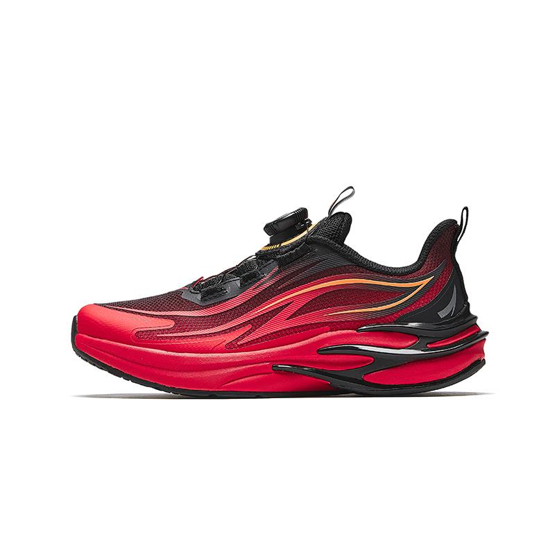 Anta Kids Flame Trendy Fashion Lightweight Shock Absorption Low-Top Running Shoes Unisex sneaker Black Red 312515517-3