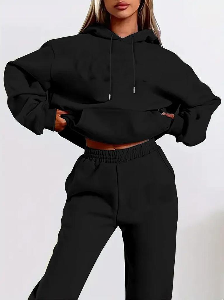 Plus Size Women's Hoodie & Leggings Set