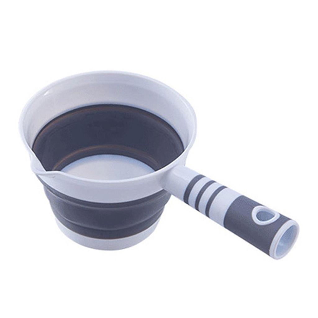 Durable Space Saving Foldable Collapsible Dipper Bath Spoon Water Scoop Water Ladle