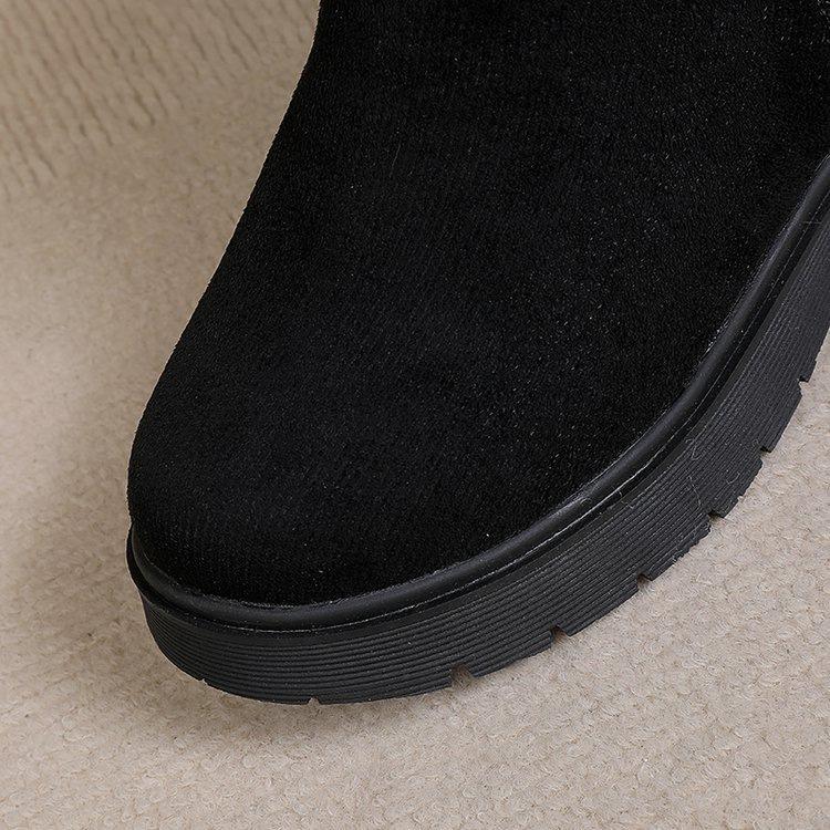 Women's Large Size Soft Elastic Winter Warm Cold Padded Snow Boots Non-slip Wear Outdoor Casual Sneakers Cotton Boots