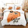 Cool Cutie Pie Bedding Set Includes Duvet Cover 2 Pillowcases Sweet Romantic Thai BL Series Character Bedroom Decor For Drama Lo