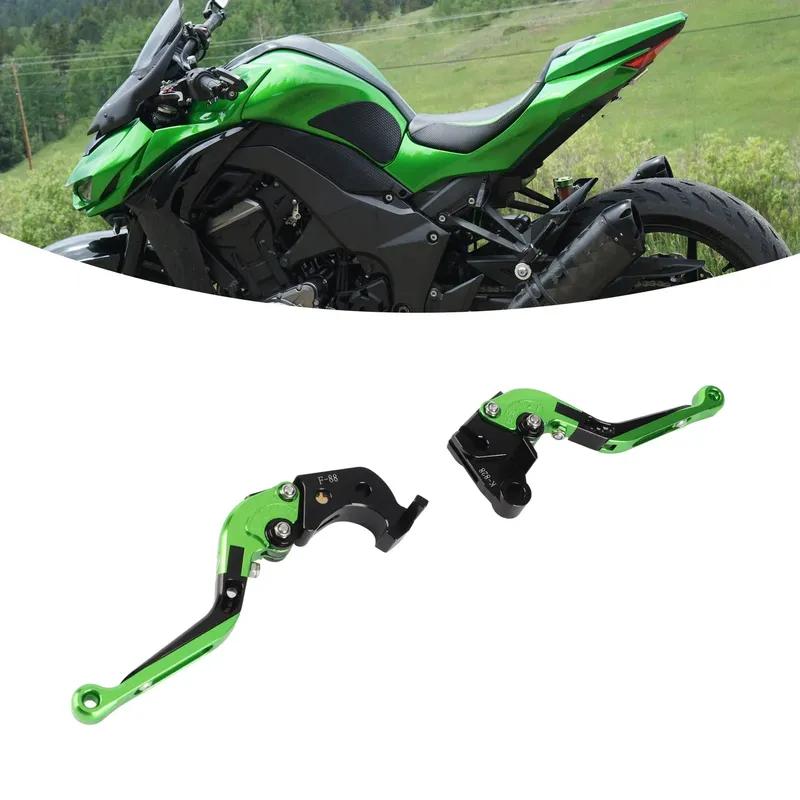1 Pair Folding Clutch Brake Lever Aluminum Alloy 6 Level Adjustable Brake Handle Lever For Kawasaki Z1000 2007-2016