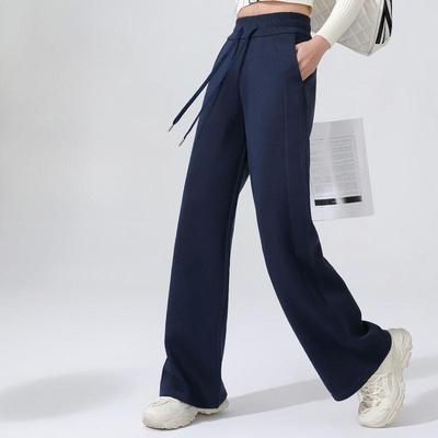 Pantaloni de sport casual pentru femei Pantaloni de jogging cu picioare largi Clasici largi Pantaloni sport drepti largi cu talie înaltă pentru femei