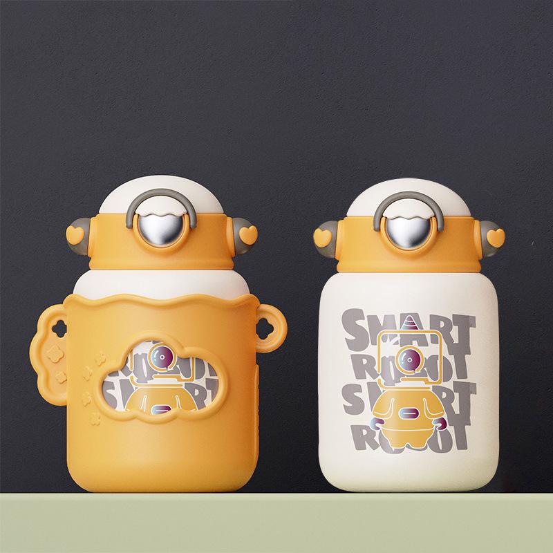 

Новый детский термос с рисунком Галактики, 550 мл, с соломенным студенческим чайником, термос из нержавеющей стали 304 550ML1PCS