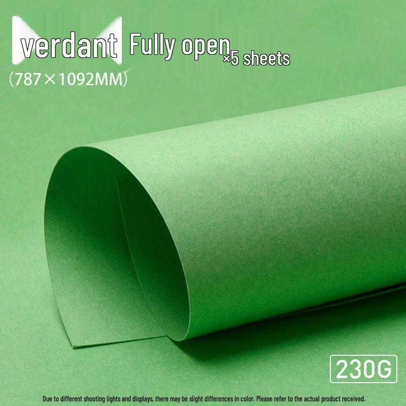 Yuanhao Green Series Cardstock: Light, Dark, Army, and Forest Green - 4k Colored Paper for A4 & A3 Backgrounds and Kindergarten DI.