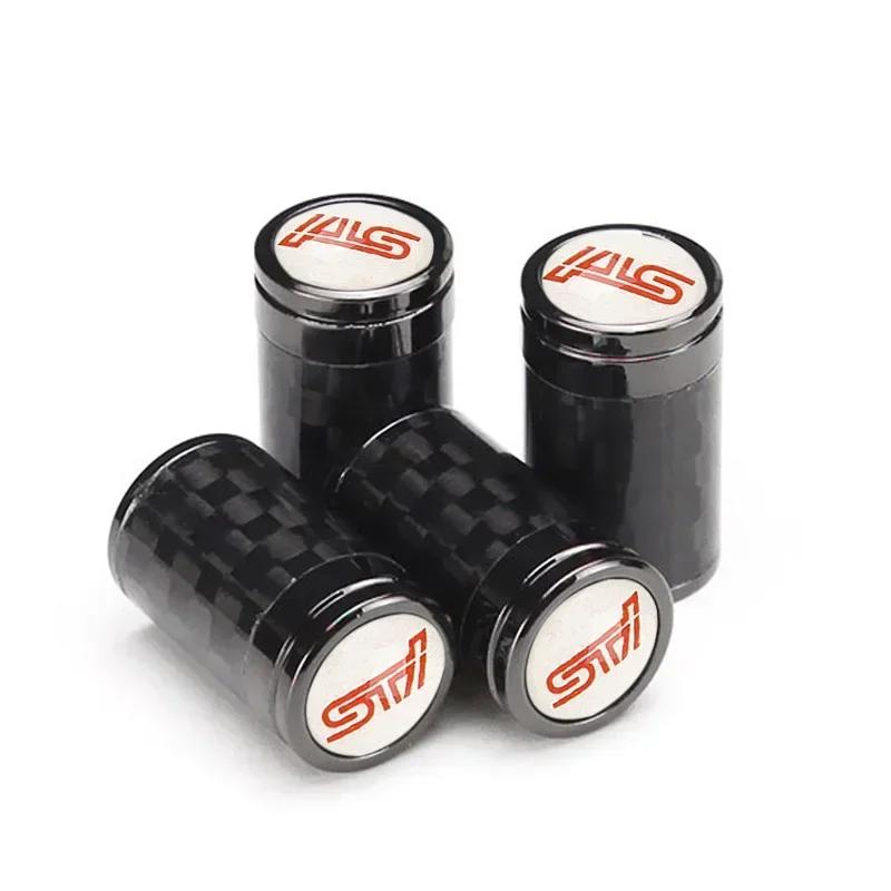 4pcs Carbon Fiber Alloy Car Wheel Dust Covers Tire Valve Caps for Subaru STI XV WRX BRZ FORESTER IMPREZA LEGACY OUTBACK ASCENT lki1
