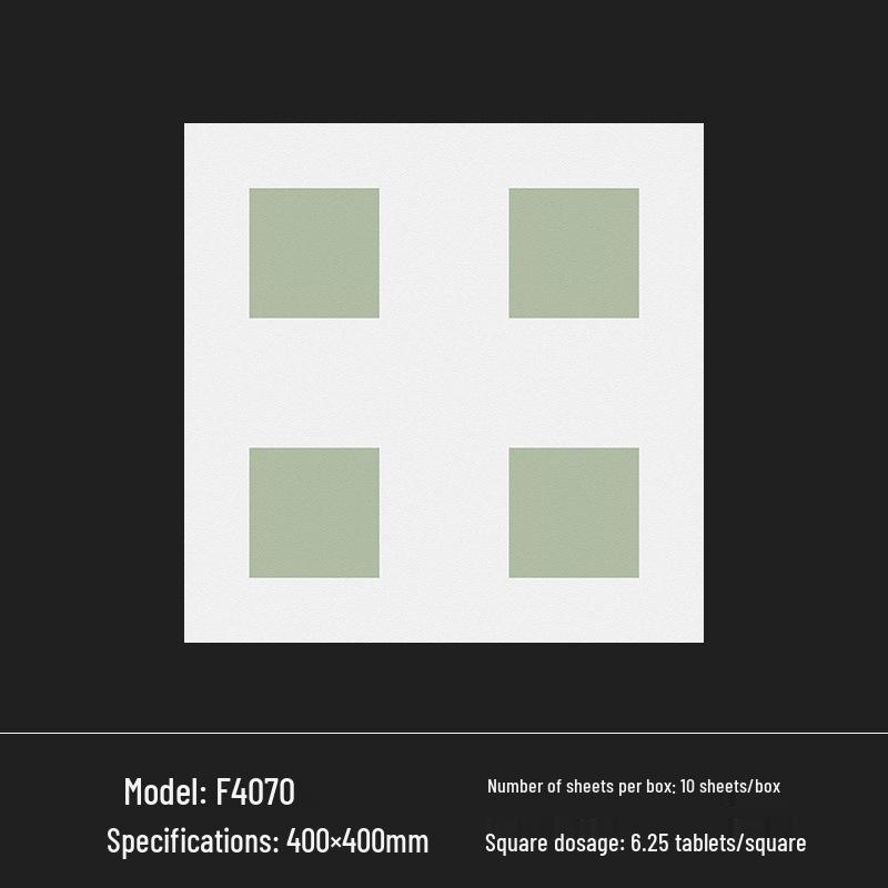 400x400 Zelená francouzská retro dlaždice s malým květinovým vzorem pro kuchyň, koupelnu, balkon a podlahu