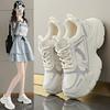 Women Mesh Dad Sneakers Premium Cushioned Platform Walking Shoes Soft Neutral Casual Street Travel Footwear Everyday Comfortable