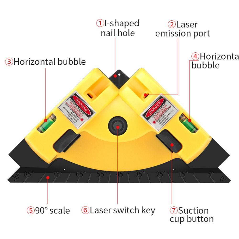 Vertical Horizontal Line Infrared Laser Level Line Projecretion Measure Tool  Tile Laying Tool