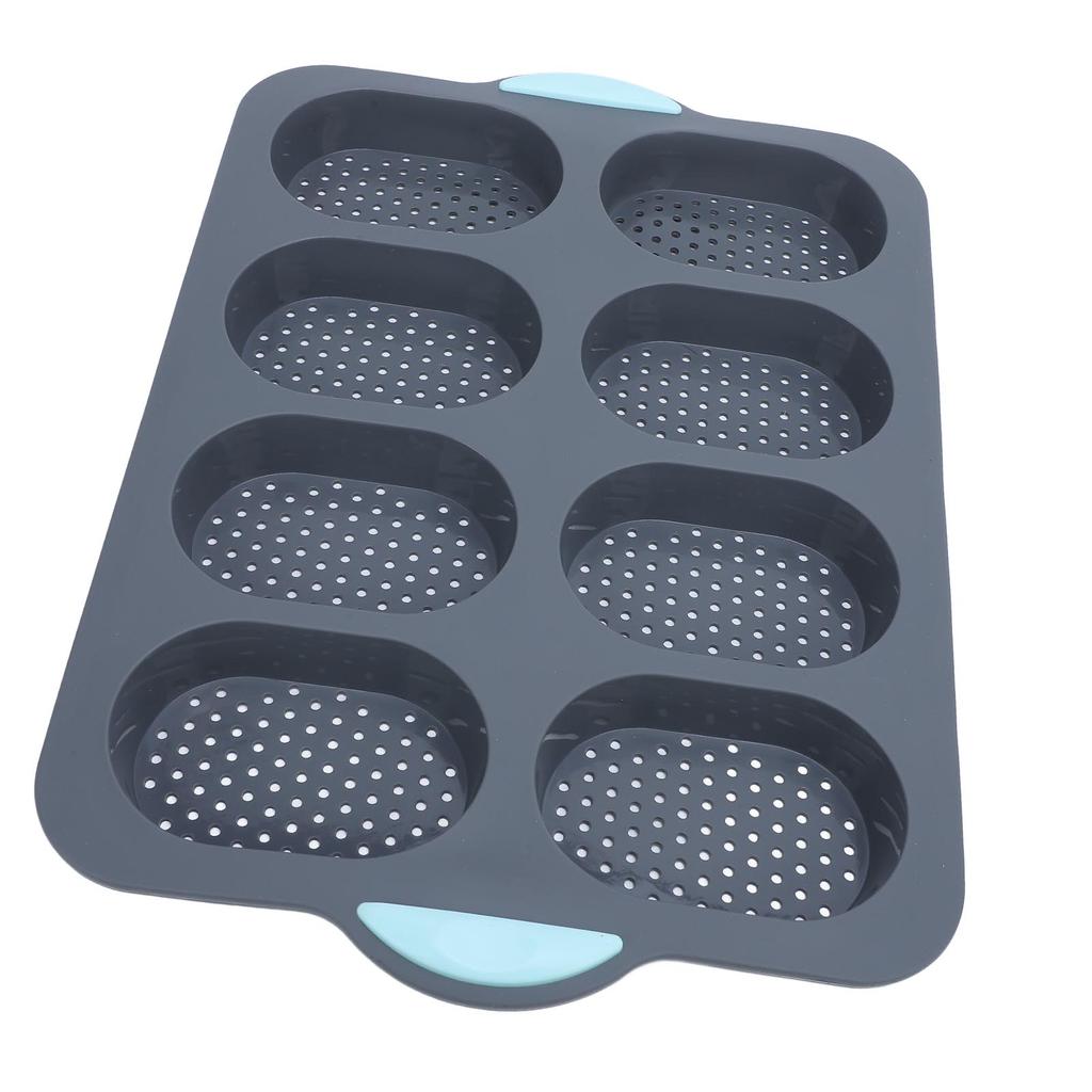 Silicone Bread Pan Nonstick Heat Resistant Perforated French Bread Baking Pan Cake Pan with Anti Slip Handles