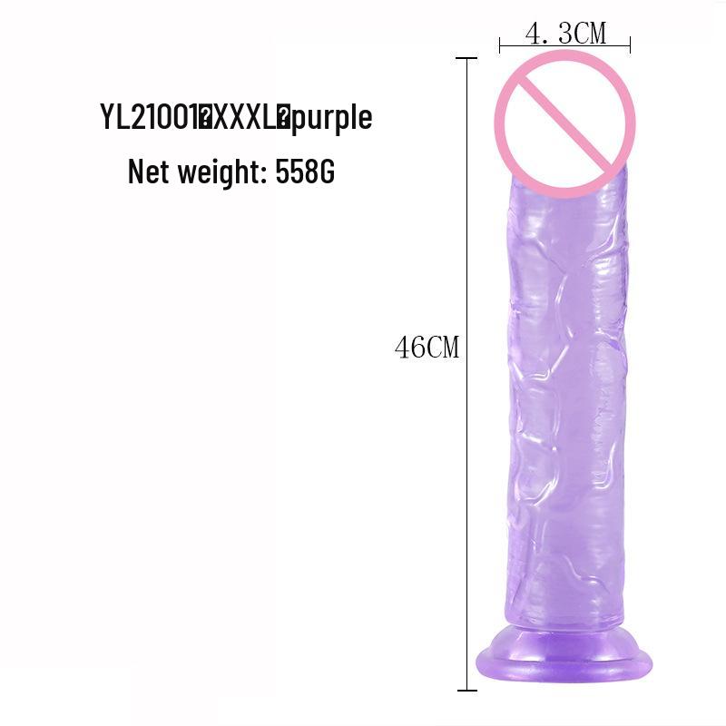 Large Crystal TPE Soft Eggless Dildo - Long-lasting Transparent Adult Pleasure Device