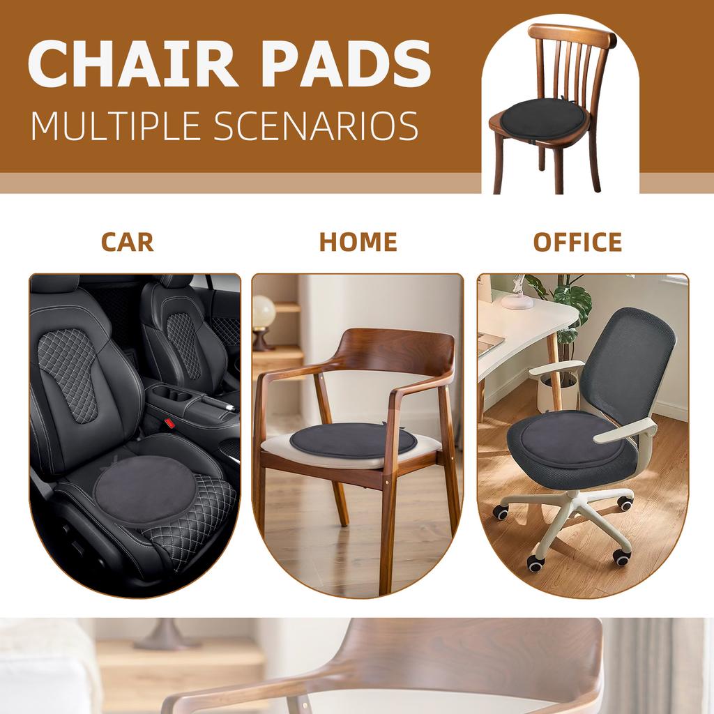 1pc Thickened Chair Cushion Soft Round Seat Pad For Dining Room Office Home, Sponge Seat Cushions For Chairs Decor