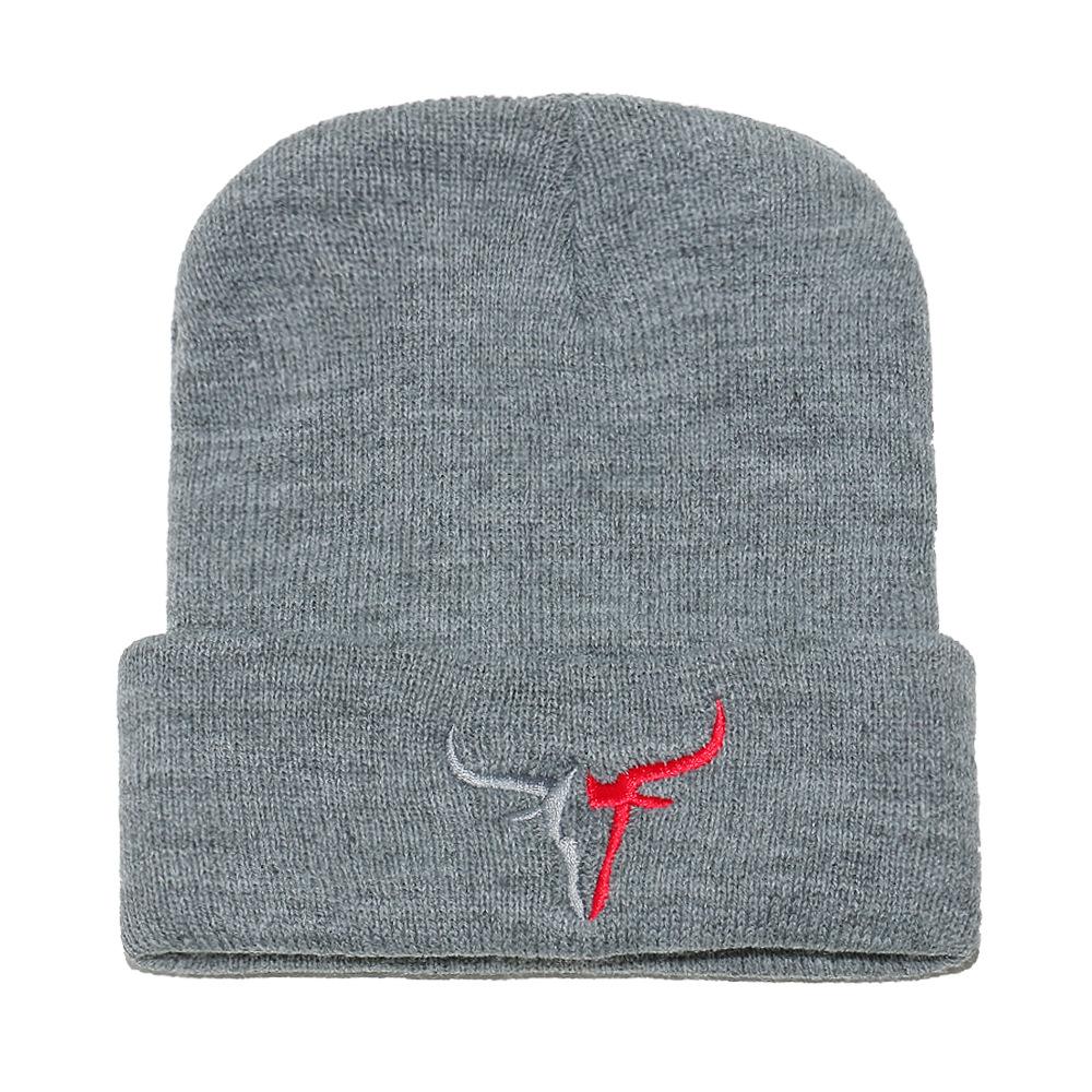 

Шапка бини Мужская Хип-хоп Уличная Езда Защита ушей Голова быка Теплая Вязаная Шапка Холодная Шапка Мужская и Женская M（56-58cm） серый