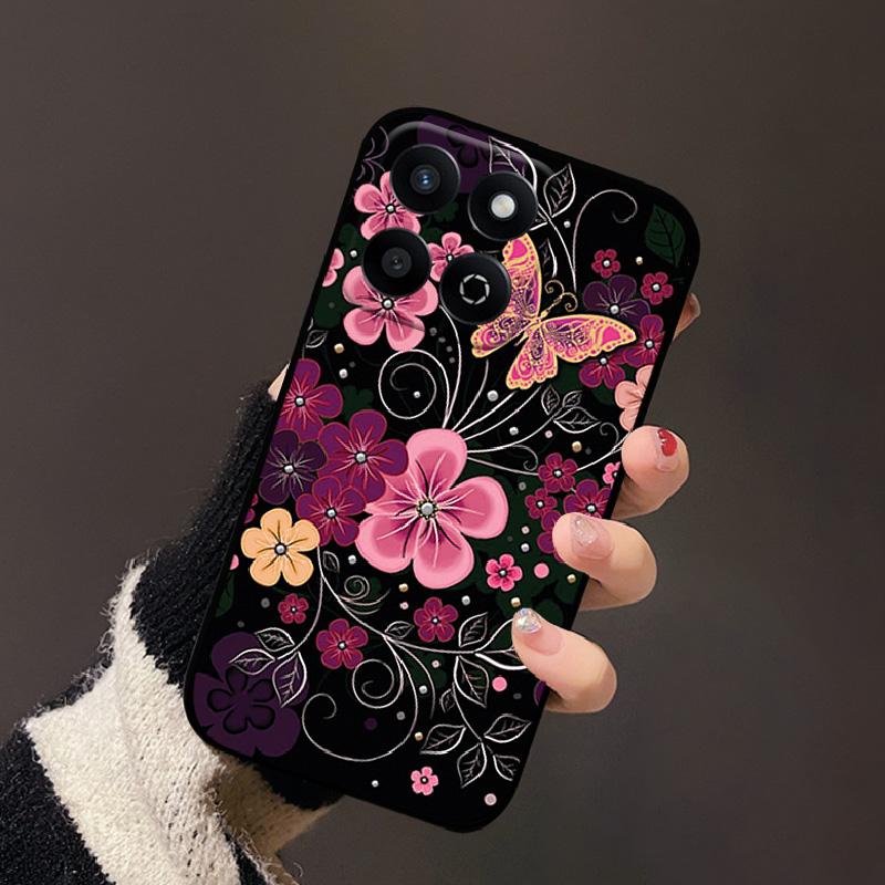 For Honor 200 Smart Case Luxury Fashion Painted Soft Protective Silicone Cases For Honor X7C Back Cover Phone Shell Fundas Coque