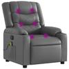 Massage Chair Relaxation Chair Grey Artificial Leather