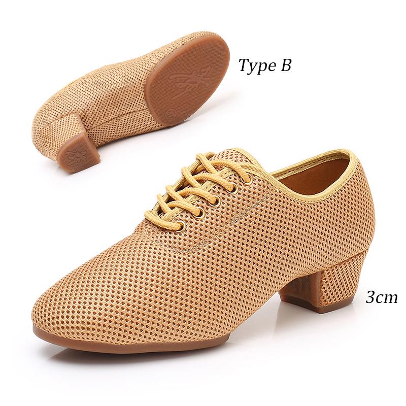 Mesh Dance Shoes Latin Samba Shoe for Women's Ballroom Modern Tango Jazz  Practise Shoes