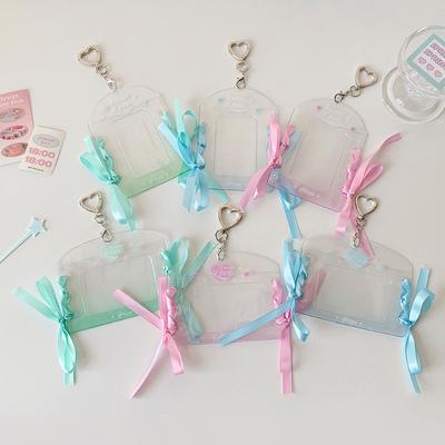 INS Style Transparent Glitter Card Holder Star Kpop Idol Small Card Storage Display Pendant DIY Ribands Pictures Frame Wholesale