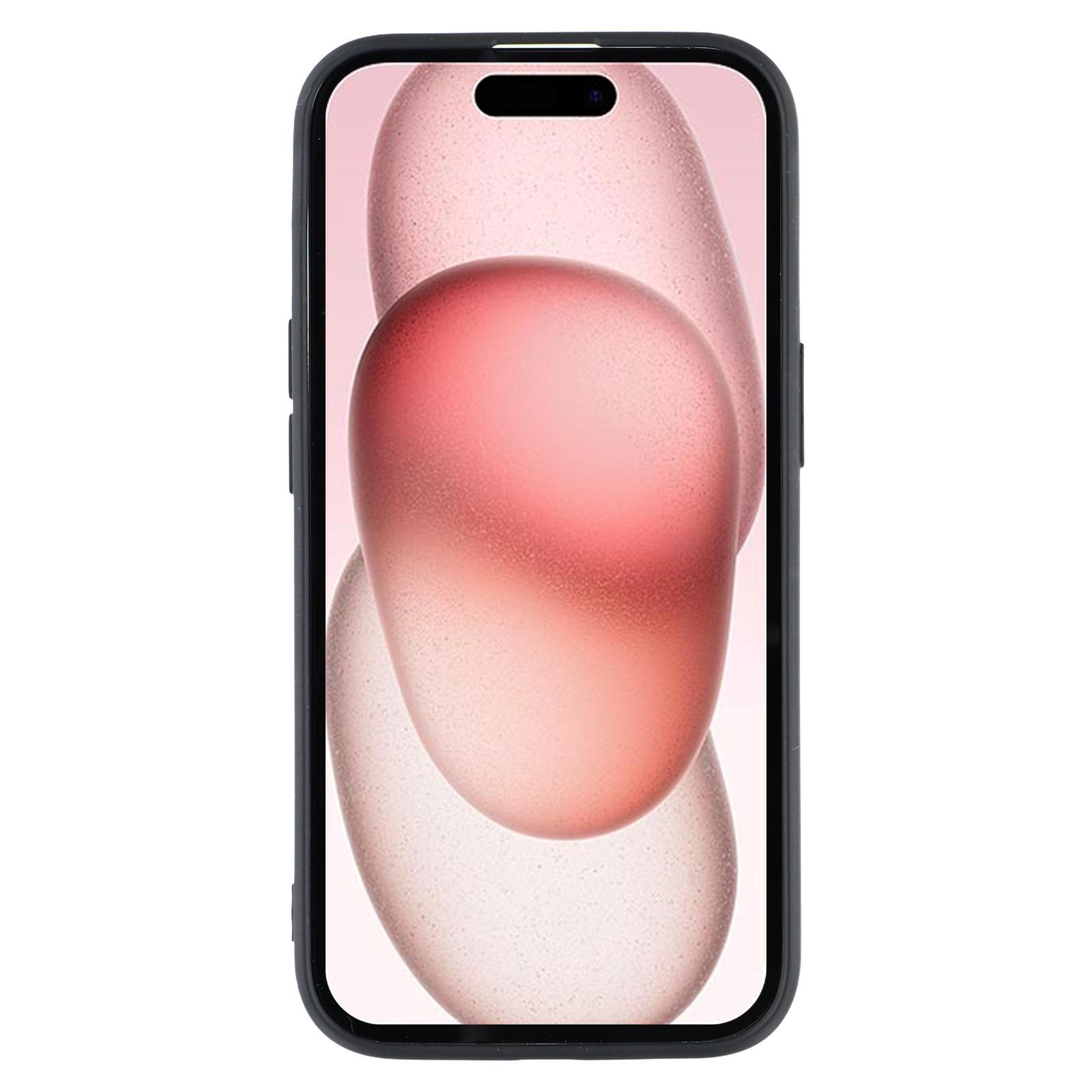 

Slim-Fit TPU Phone Case for iPhone 15,Anti-Scratch Shell Matte Protective Cell Phone Cover Black