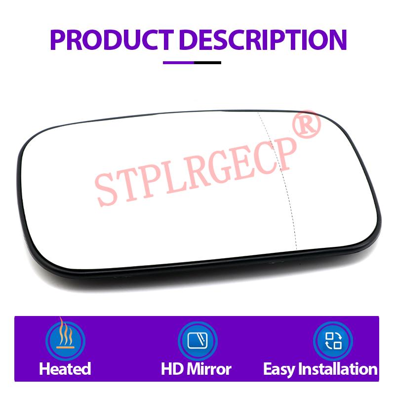 Stplrgecp Passenger Driver Side Left or Right Door Side Heated Wing Mirror Glass Lens for Saab 9-3 9-5 1998-2002 900 1997-1998