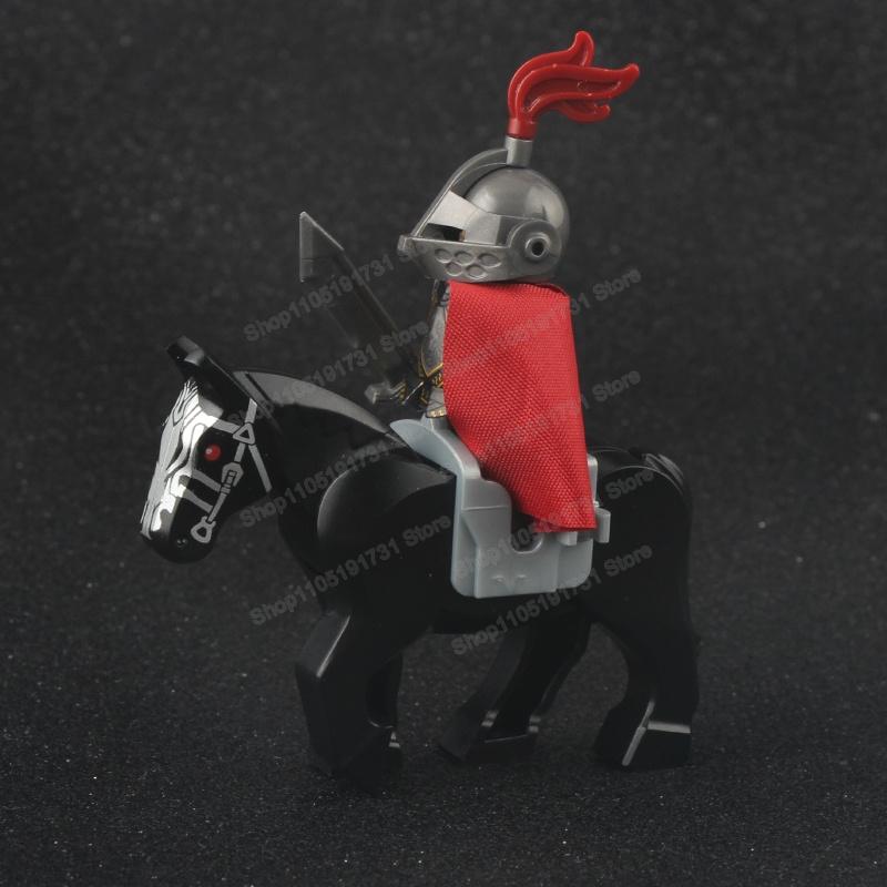 Medieval Knight Serie Figures Building Blocks Warrior Soldiers Guards Lion Heart Hospital Teutonic Knight Battle Pastor Kid Gift