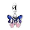 925 Silver Golden Clover Charms Bead CZ Zircon Glowing Firefly Pet Cat Puppy Pendant Fit Original Bracelet DIY Jewelry