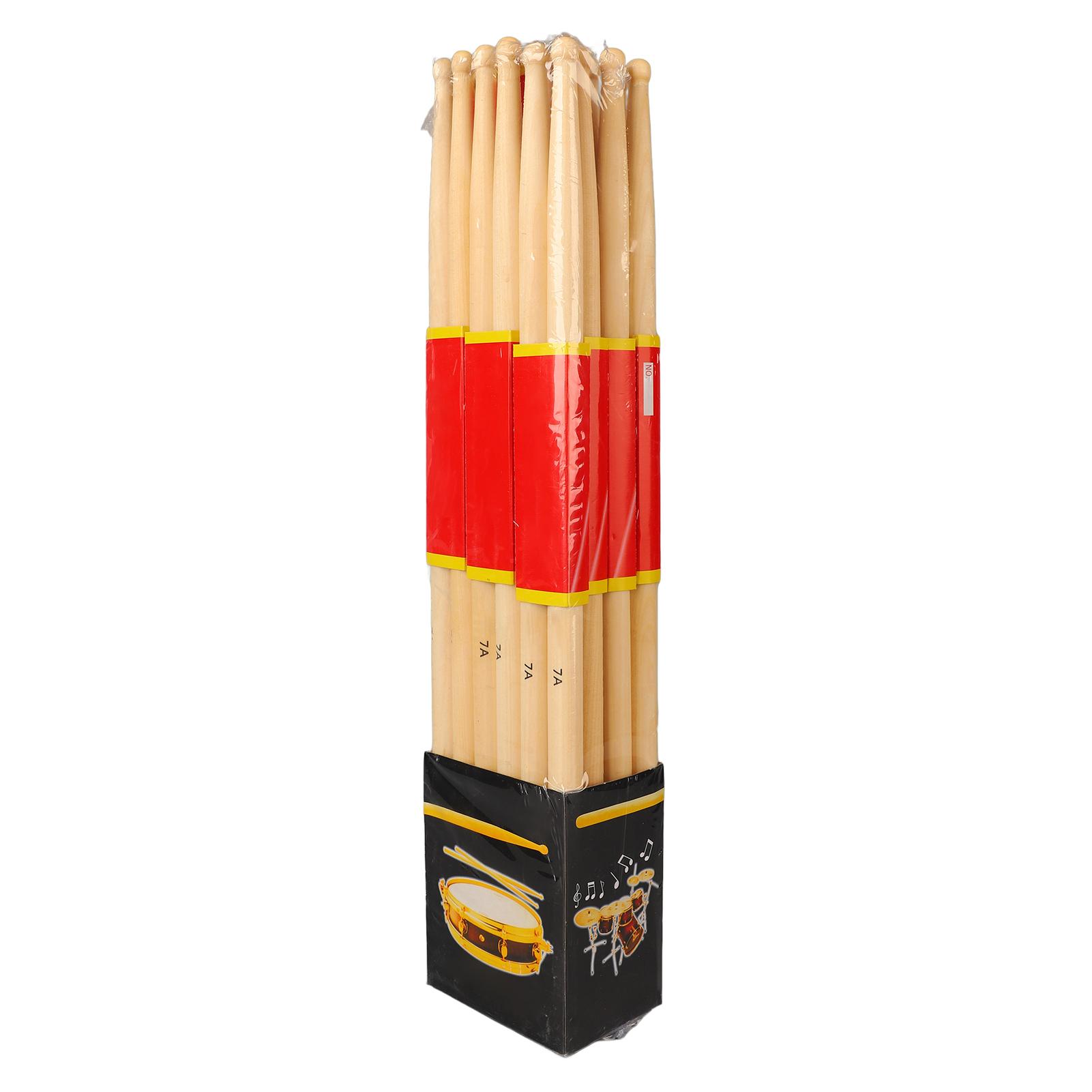 

12 Pair Drumsticks Maple Wood Lightweight Drum Stick Replacement for School Practice Performance