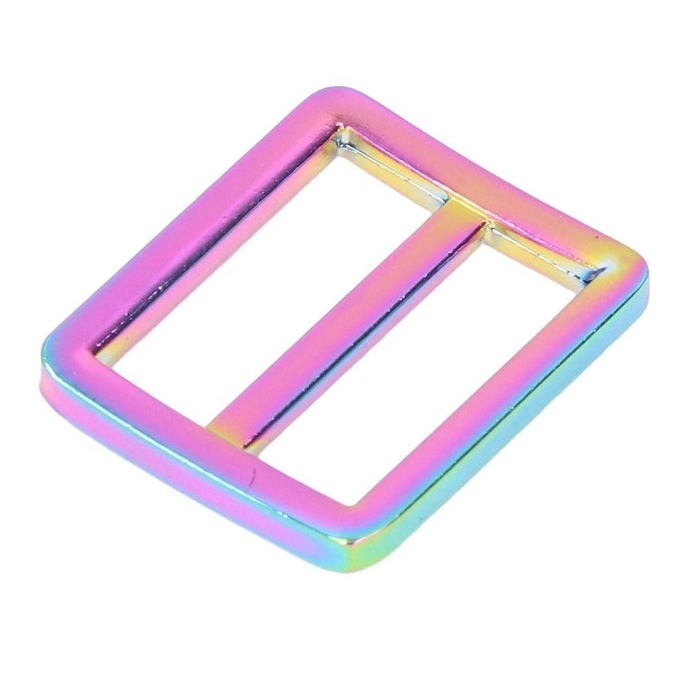 10pcs Glossy Finish Metal Slide Buckle Wear Resistant Adjustable Buckle DIY Project