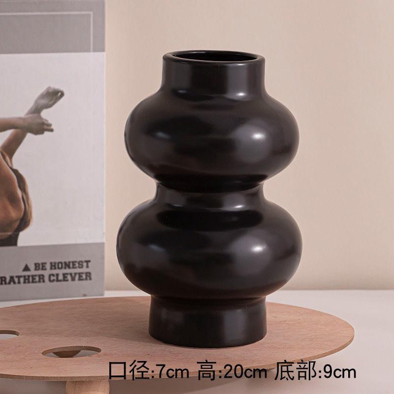 Creative Amphora Special-shaped Vase Living Room Dining Table Decoration Simple Art Cutout Ceramic Vase Flower Home Decoration