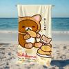 Anime Cute Cartoon R-rilakkuma-a Towel Large Quick-Drying Microfiber Soft Beach Towel for Travel Fitness Sauna Bathing Camping