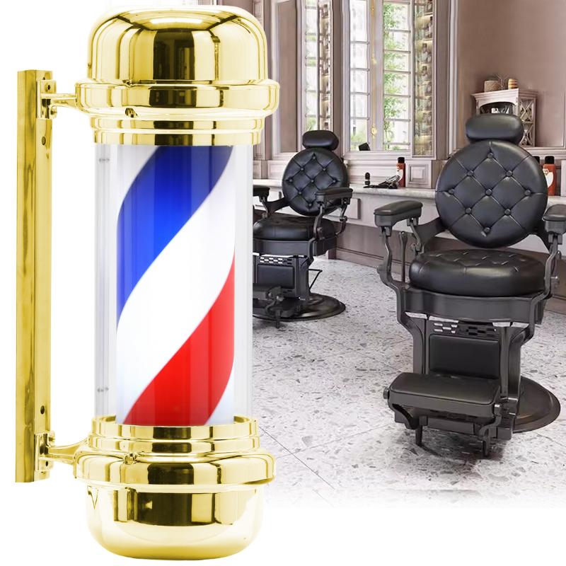 Ceiling Post Led Lamp Barberska Barberski Barber Sign Advertising Salon 68cm