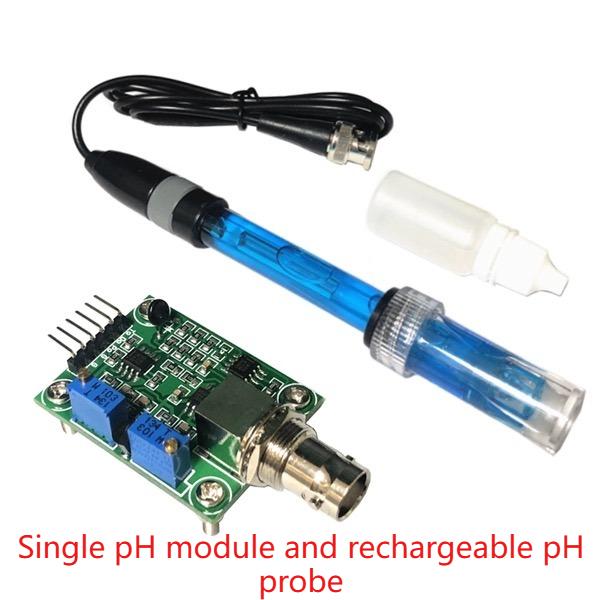 Liquid PH 0-14 Value Detection Regulator Sensor Module Monitoring Control Meter Tester + BNC PH Electrode Probe For Arduino