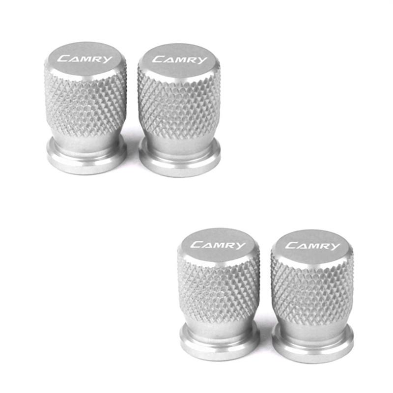 

4pcs Car Wheel Tire Valve Caps Aluminum Airtight Covers Badge Emblem for Toyota camry accessories car styling