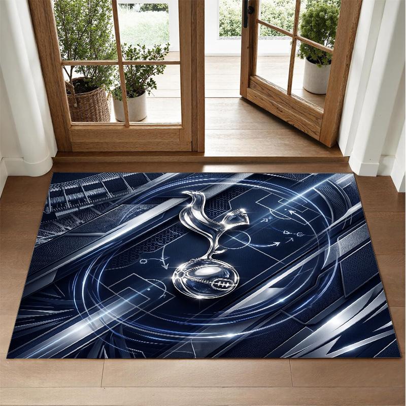 Tottenham Hotspur Design Crystal Velvet Rug Soft Decorative Mat for Bedroom Entrance