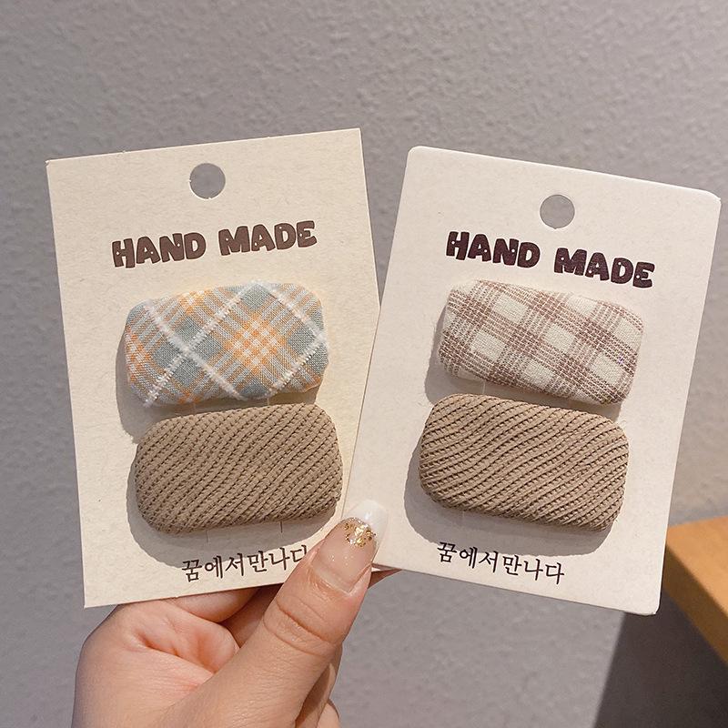 Korean Style Fabric Luxury Hair Clips - Gentle On Hair, Perfect for Girls' Bangs