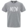 Meow Cat Whiskers Graphic Tshirt Cat Lover Casual Short Sleeve Unisex Funny Kitten Owner Streetwear Tee Animal Pet Gift
