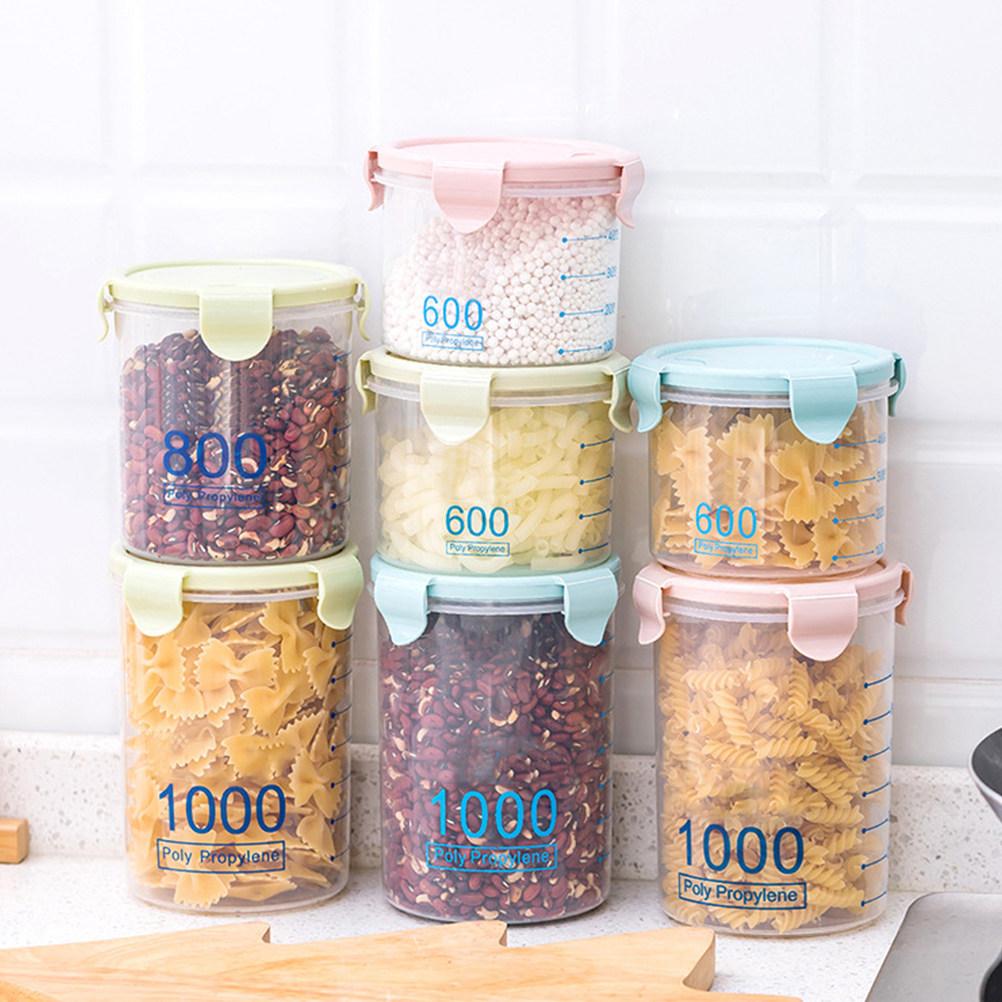 800Ml Food Storage Containers Airtight Leakproof Dry Food Container For Cereal Flour Sugar Rice Snacks Green Plastic Storage