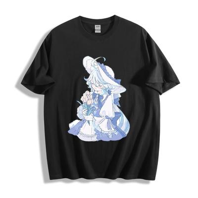 Genshin Furina Dramatic Burst T-Shirt - Archon Energy Swirl Design Unisex Tee
