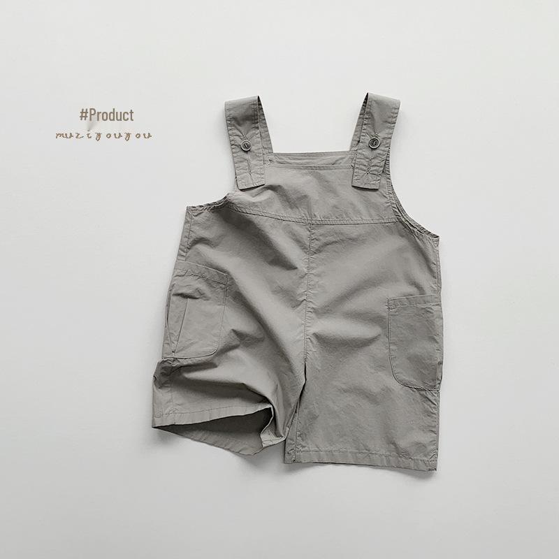 Summer Kids' Versatile Jumpsuit: Japanese-Style Boys' and Korean-Style Girls' Trendy Mid-Length Overalls